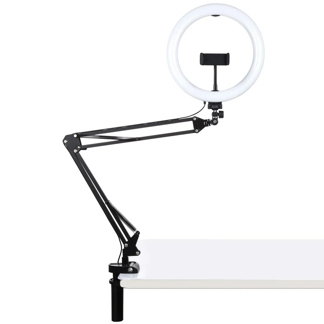 10.2" Ring Light with USB | 3 Modes | Dual Colour | Phone Clamp
