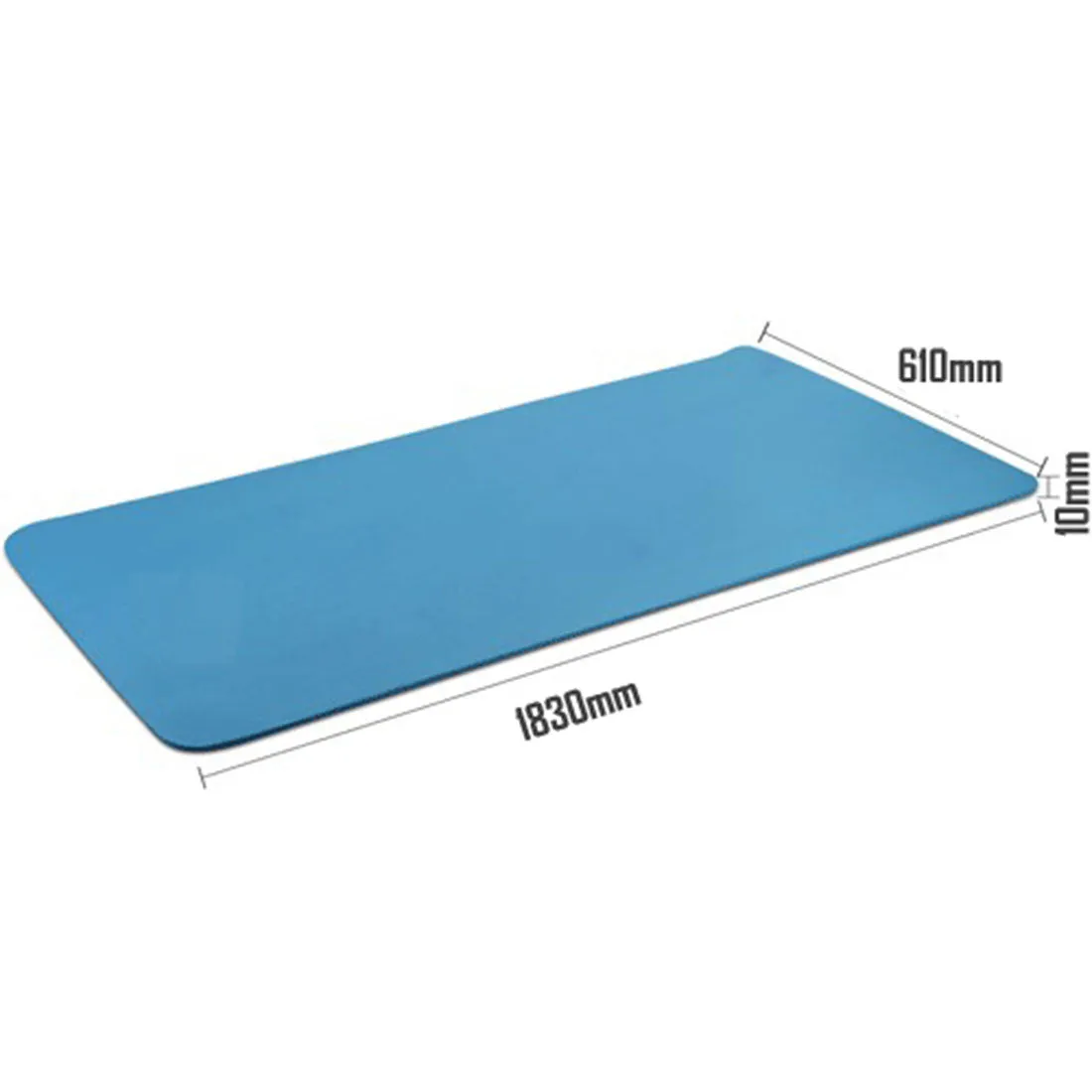 10mm Extra Thick NBR Yoga Mat | Gym Pilates Fitness Exercise Mat | Blue