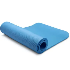 10mm Extra Thick NBR Yoga Mat | Gym Pilates Fitness Exercise Mat | Blue
