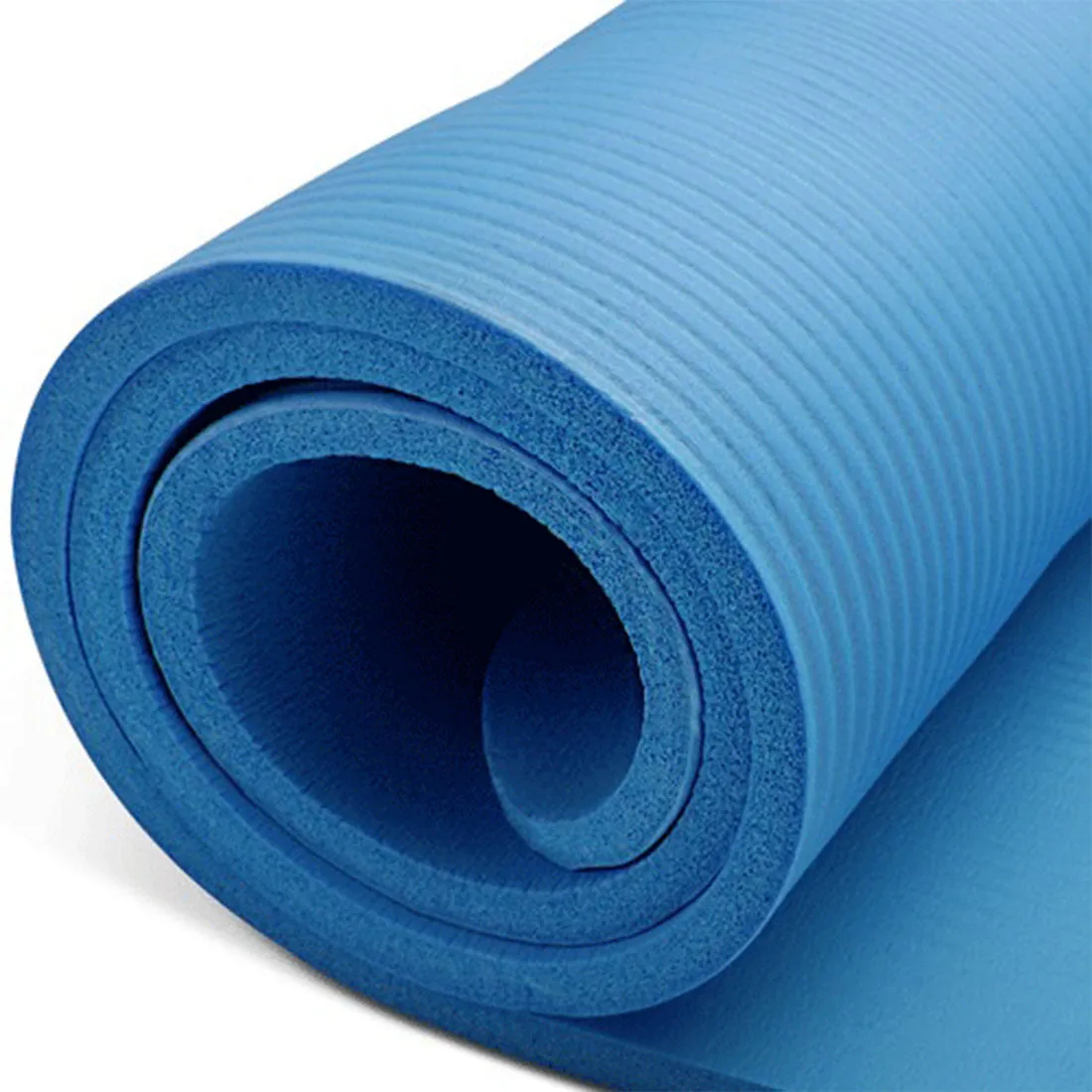10mm Extra Thick NBR Yoga Mat | Gym Pilates Fitness Exercise Mat | Blue