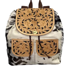 American Darling Cowhide Pocket Front Cinch Backpack Purse ADBGI110B