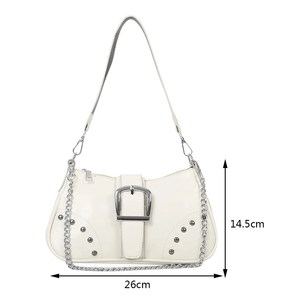 Amozae-Half Moon Bag Vintage PU Leather Small Shoulder Bag for Women Girls  Hobo Handbag Luxury Retro Red Ladies Armpit Purses Totes