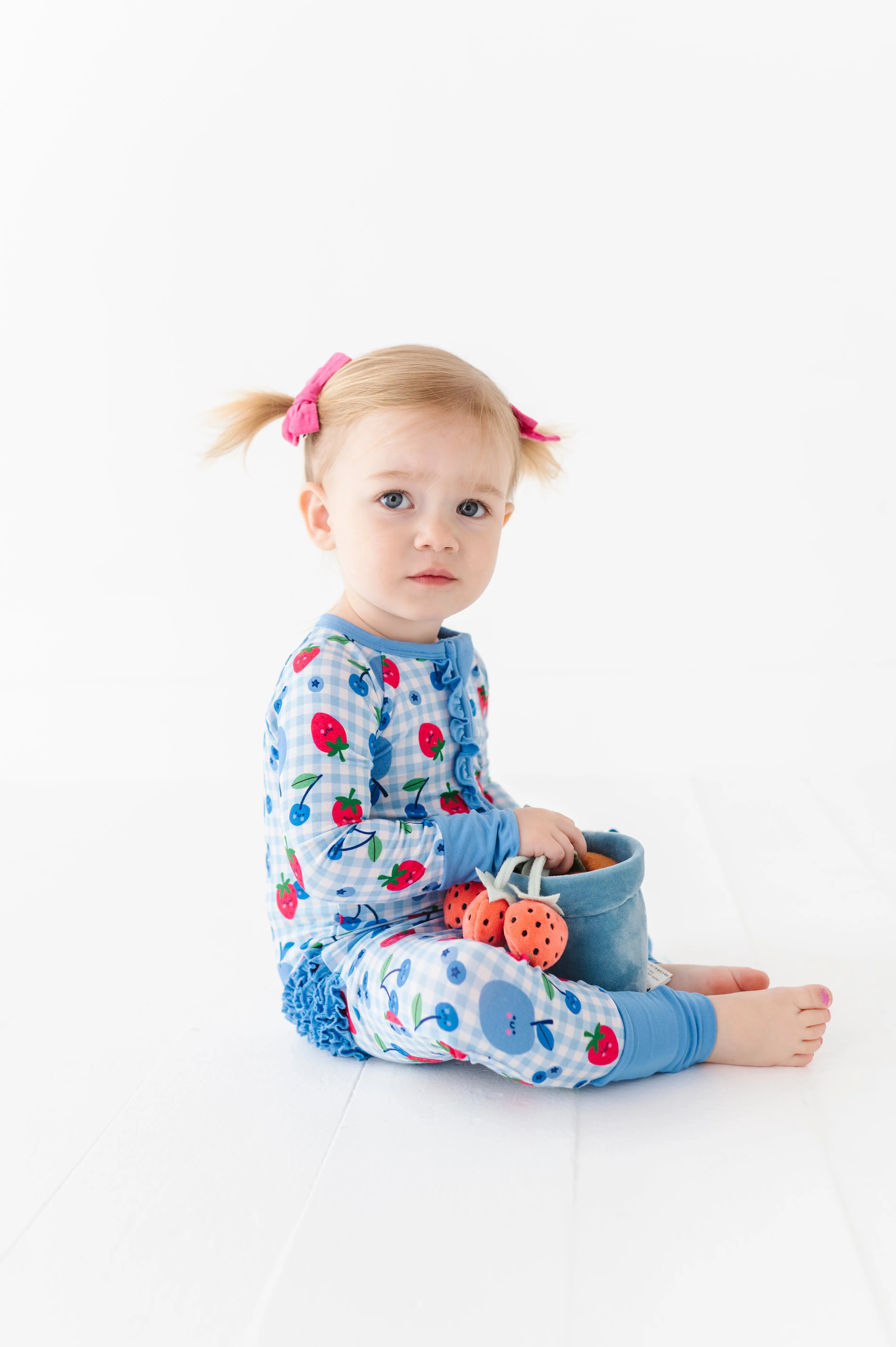 Berry Patriotic Convertible Footies with Ruffle