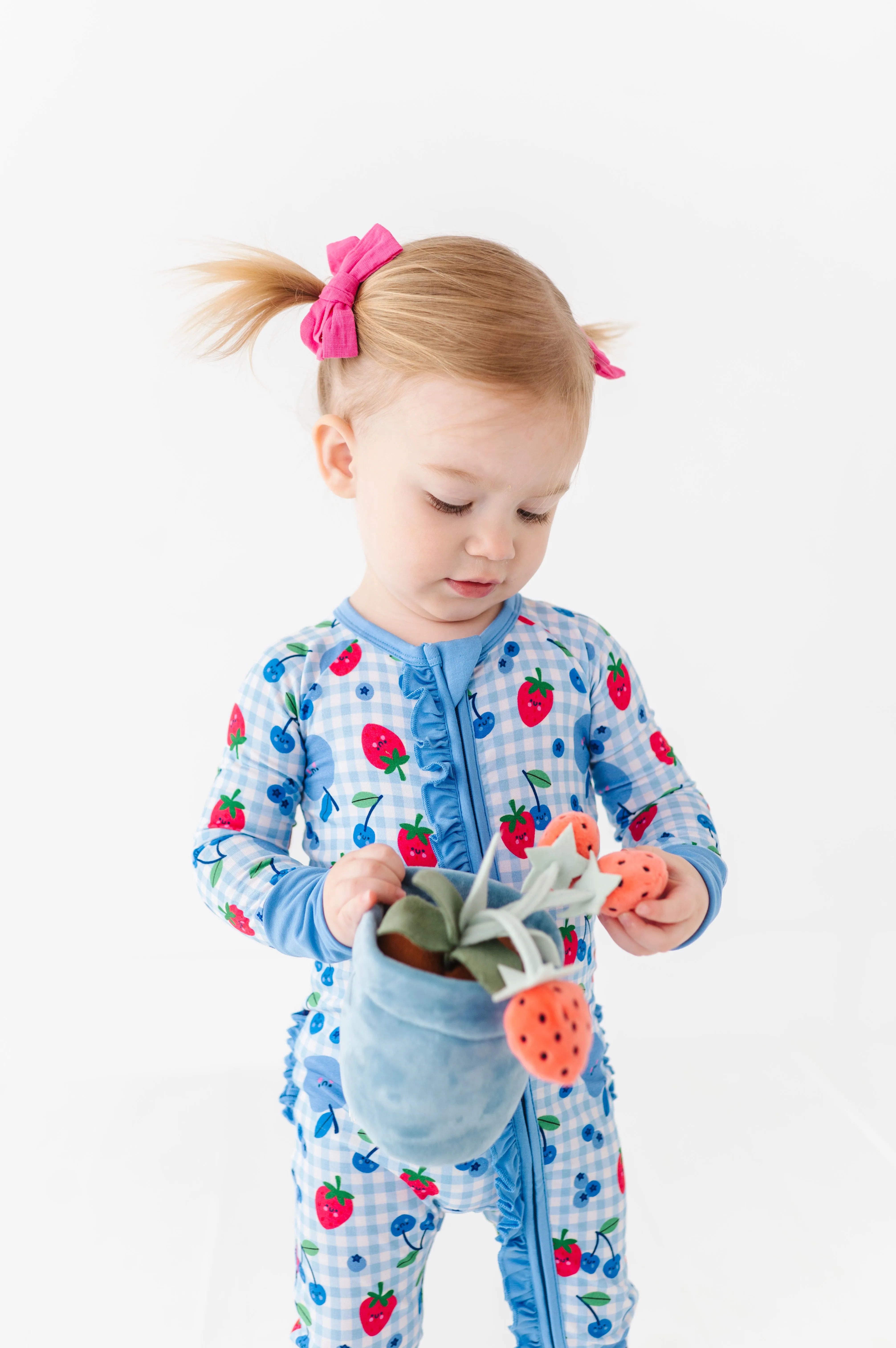 Berry Patriotic Convertible Footies with Ruffle