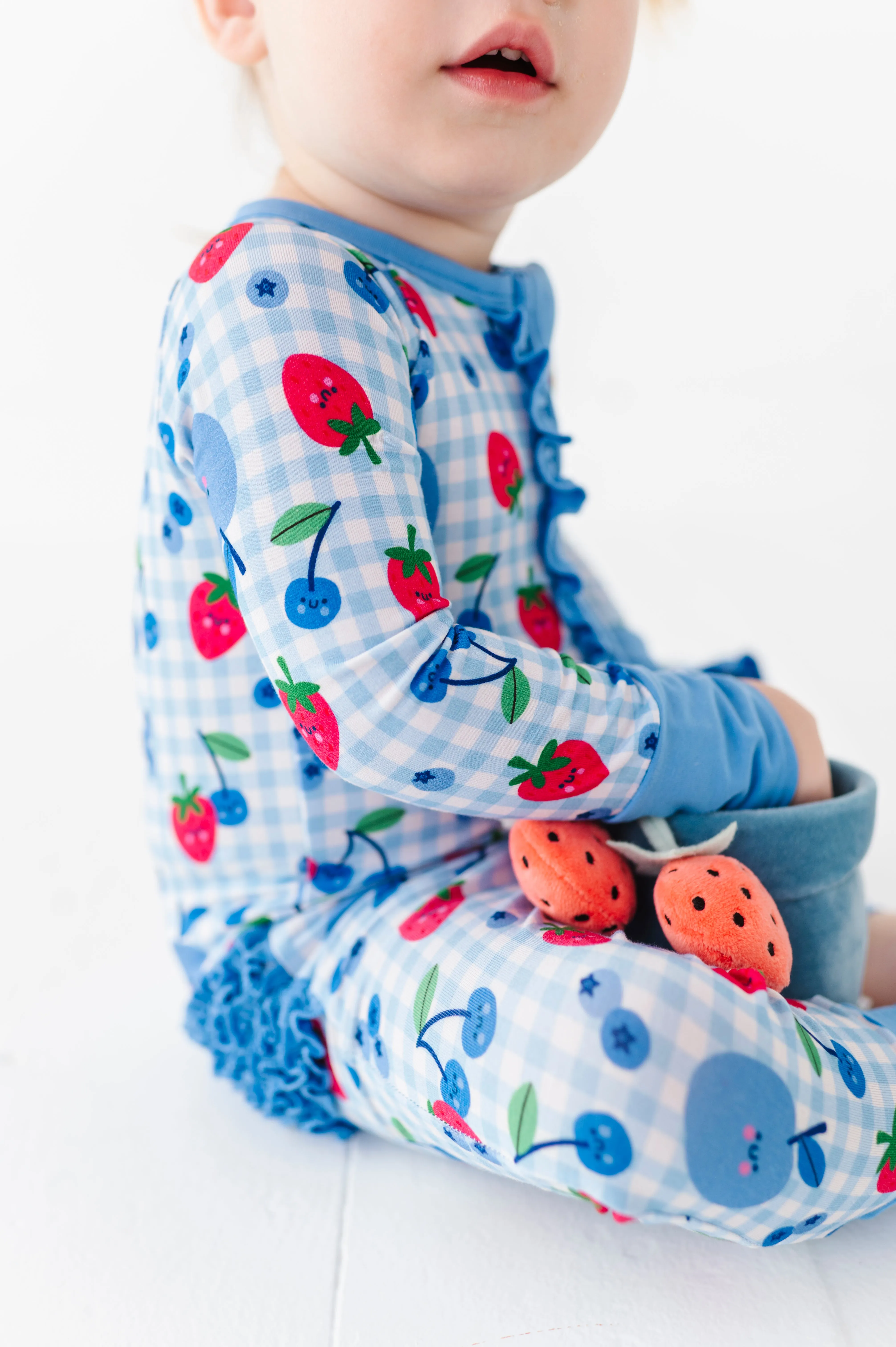 Berry Patriotic Convertible Footies with Ruffle