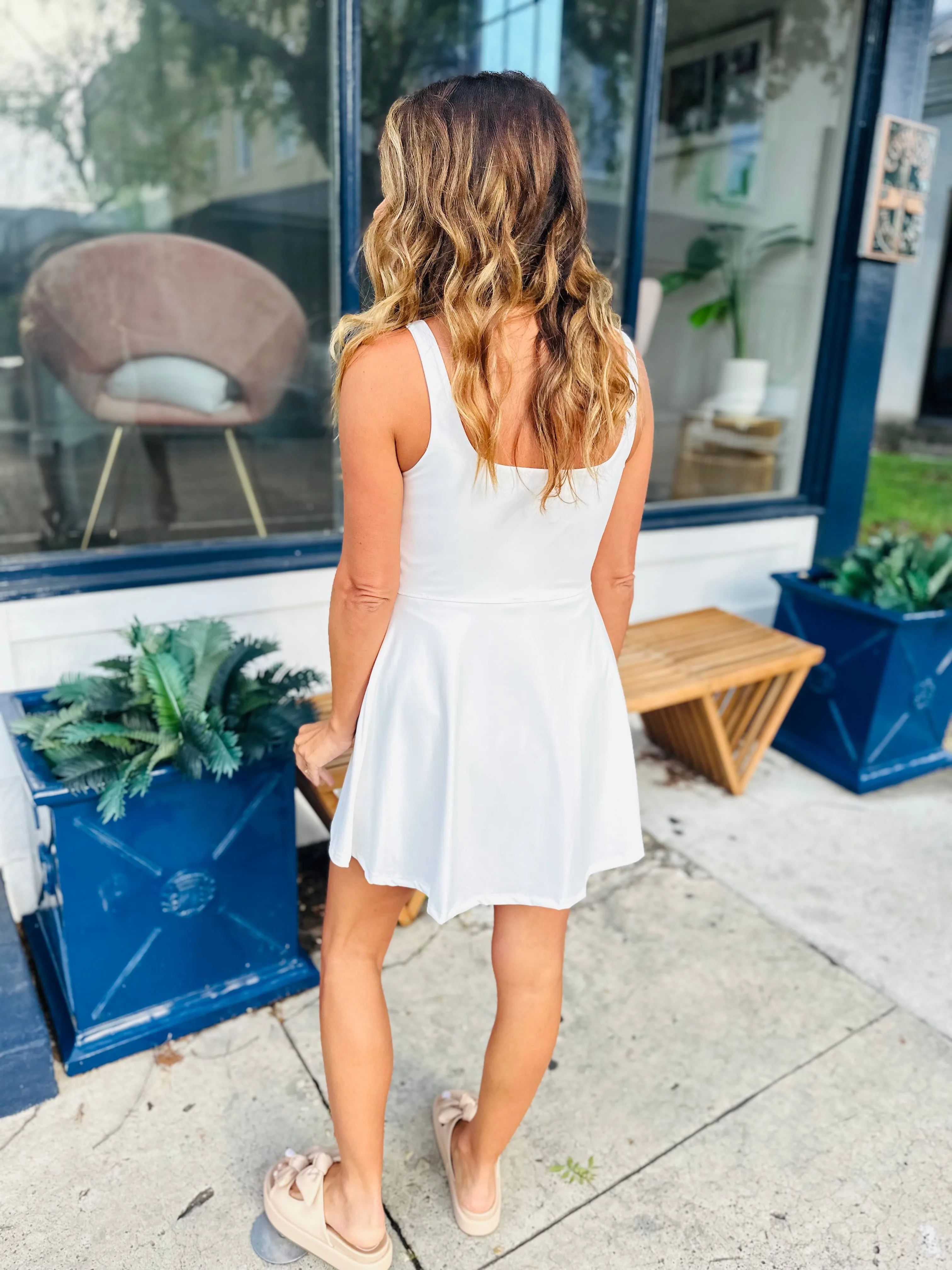 Cheyenne Athletic Dress-White