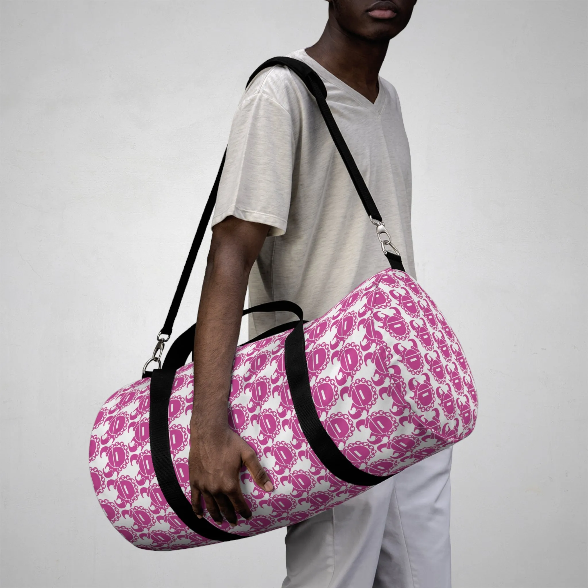 Duffel Bag - White/Pink Helmets