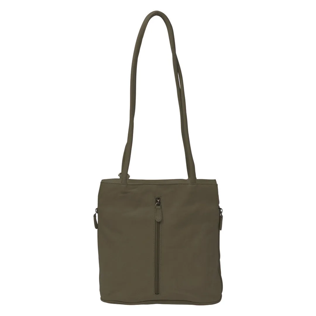 ELLIE LEATHER  CONVERTIBLE SHOULDER BAG/ BACKPACK