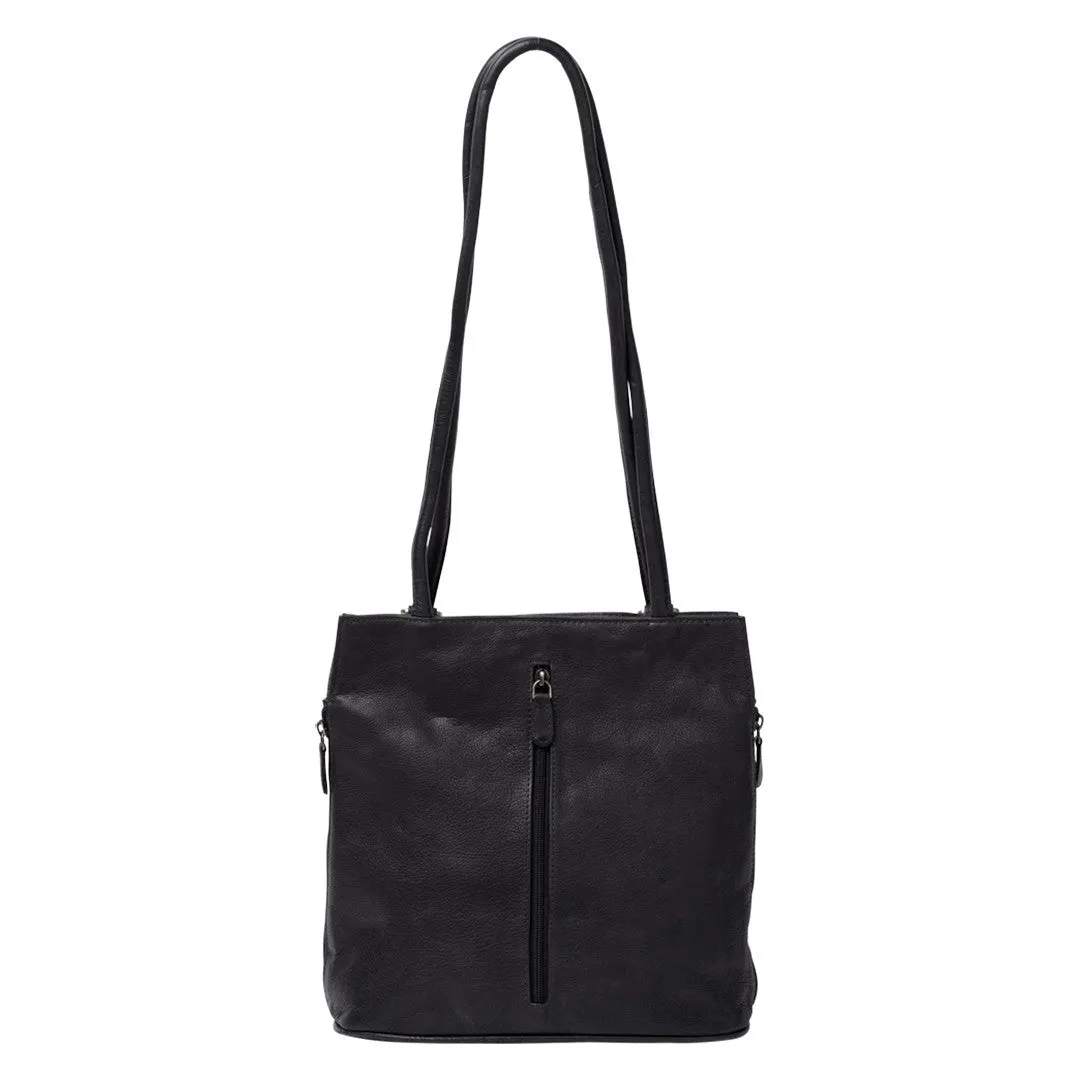 ELLIE LEATHER  CONVERTIBLE SHOULDER BAG/ BACKPACK