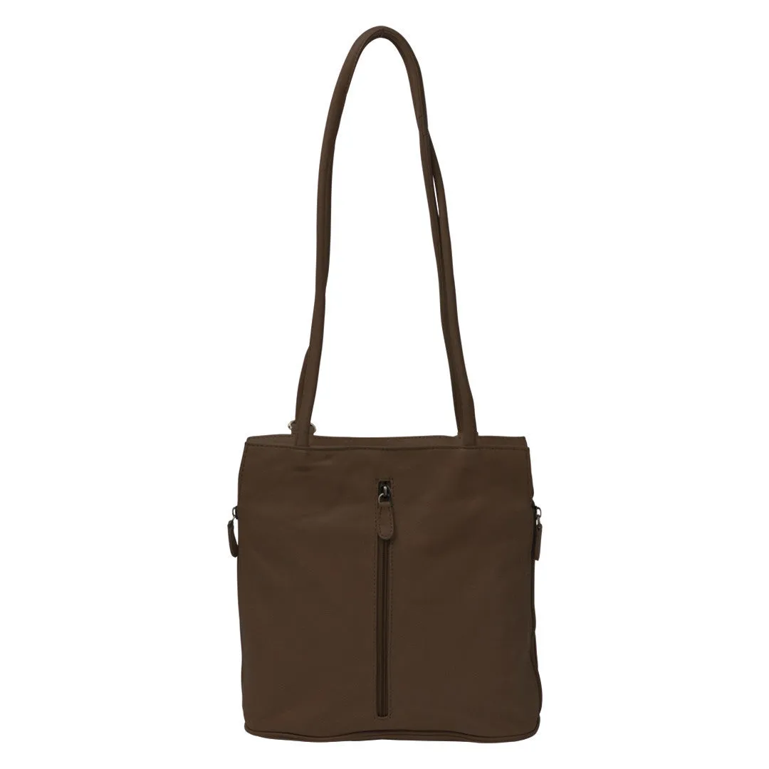 ELLIE LEATHER  CONVERTIBLE SHOULDER BAG/ BACKPACK