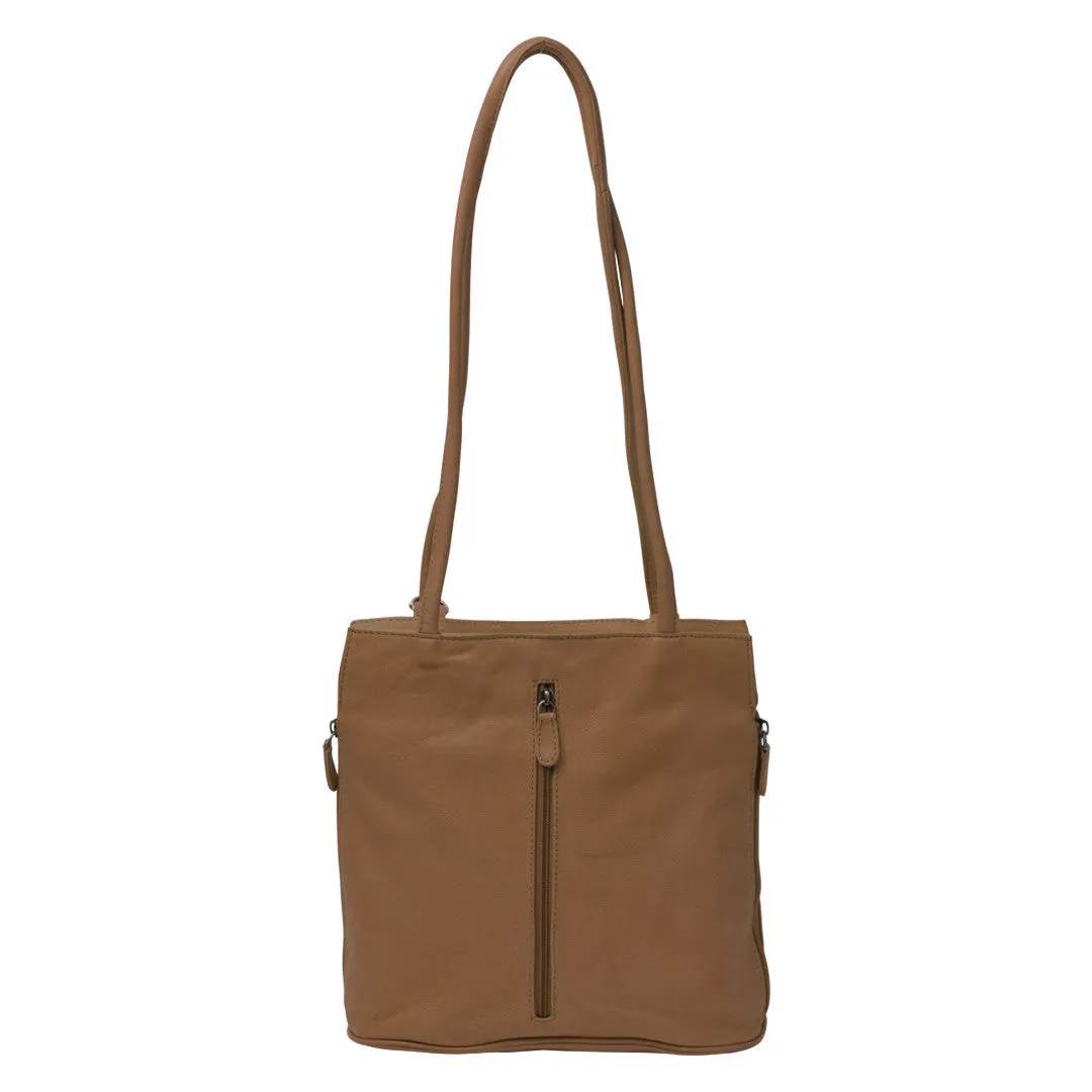ELLIE LEATHER  CONVERTIBLE SHOULDER BAG/ BACKPACK