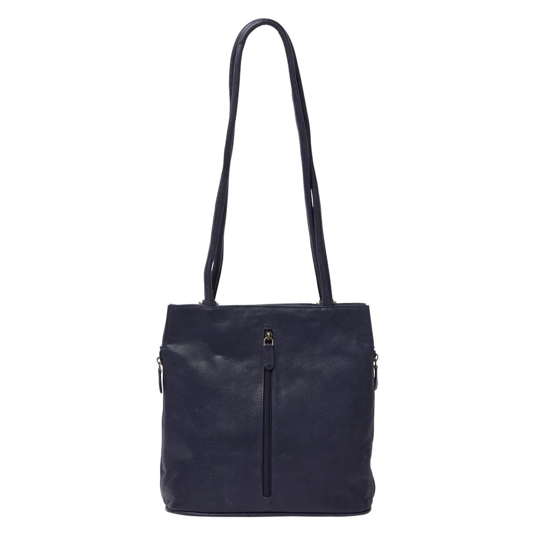 ELLIE LEATHER  CONVERTIBLE SHOULDER BAG/ BACKPACK