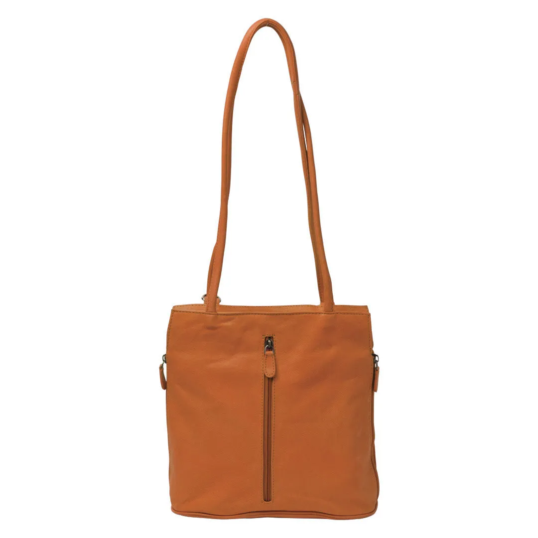 ELLIE LEATHER  CONVERTIBLE SHOULDER BAG/ BACKPACK
