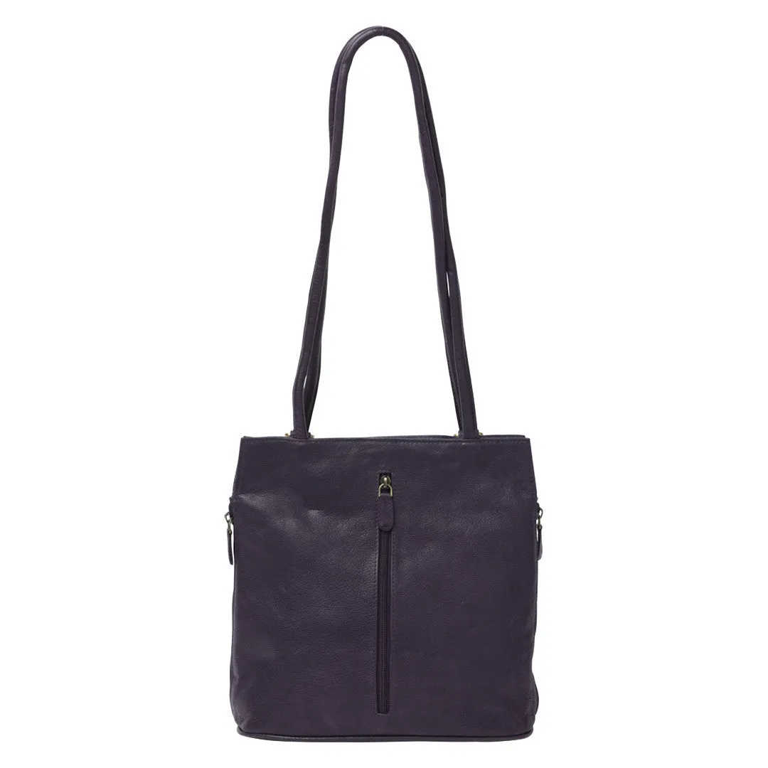 ELLIE LEATHER  CONVERTIBLE SHOULDER BAG/ BACKPACK