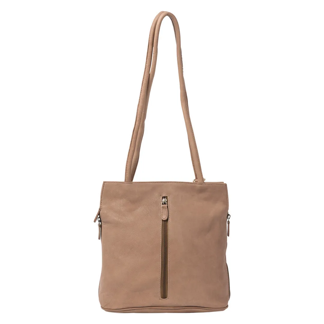 ELLIE LEATHER  CONVERTIBLE SHOULDER BAG/ BACKPACK
