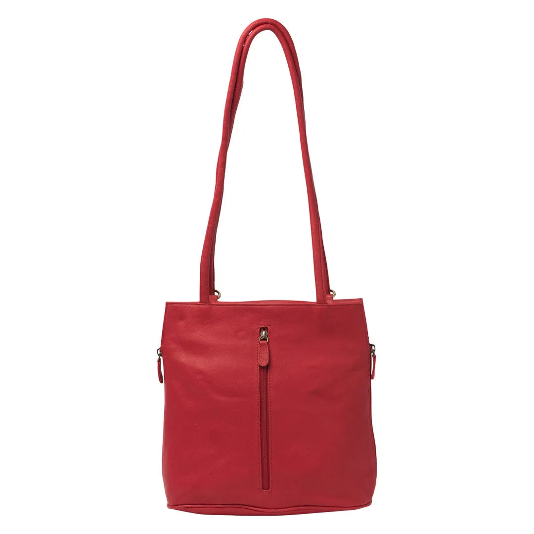 ELLIE LEATHER  CONVERTIBLE SHOULDER BAG/ BACKPACK