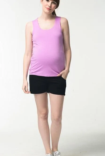 Patty Bamboo Cotton Tank Maternity Top Violet
