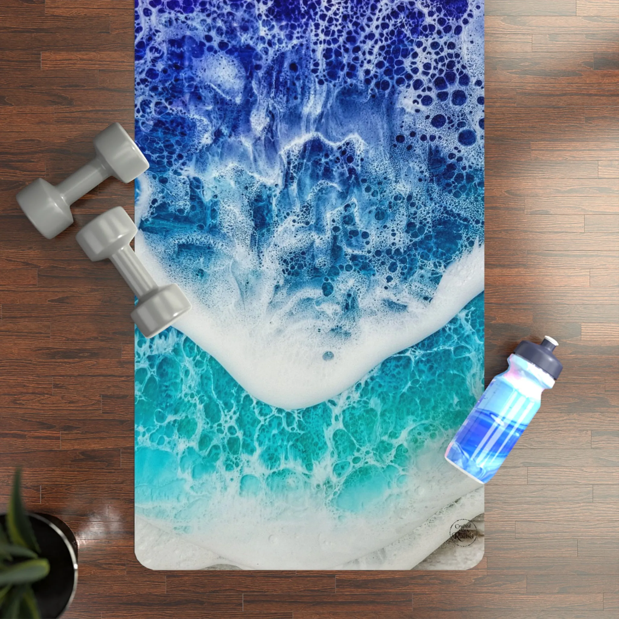 Sunset Wave Rubber Yoga Mat